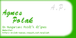 agnes polak business card